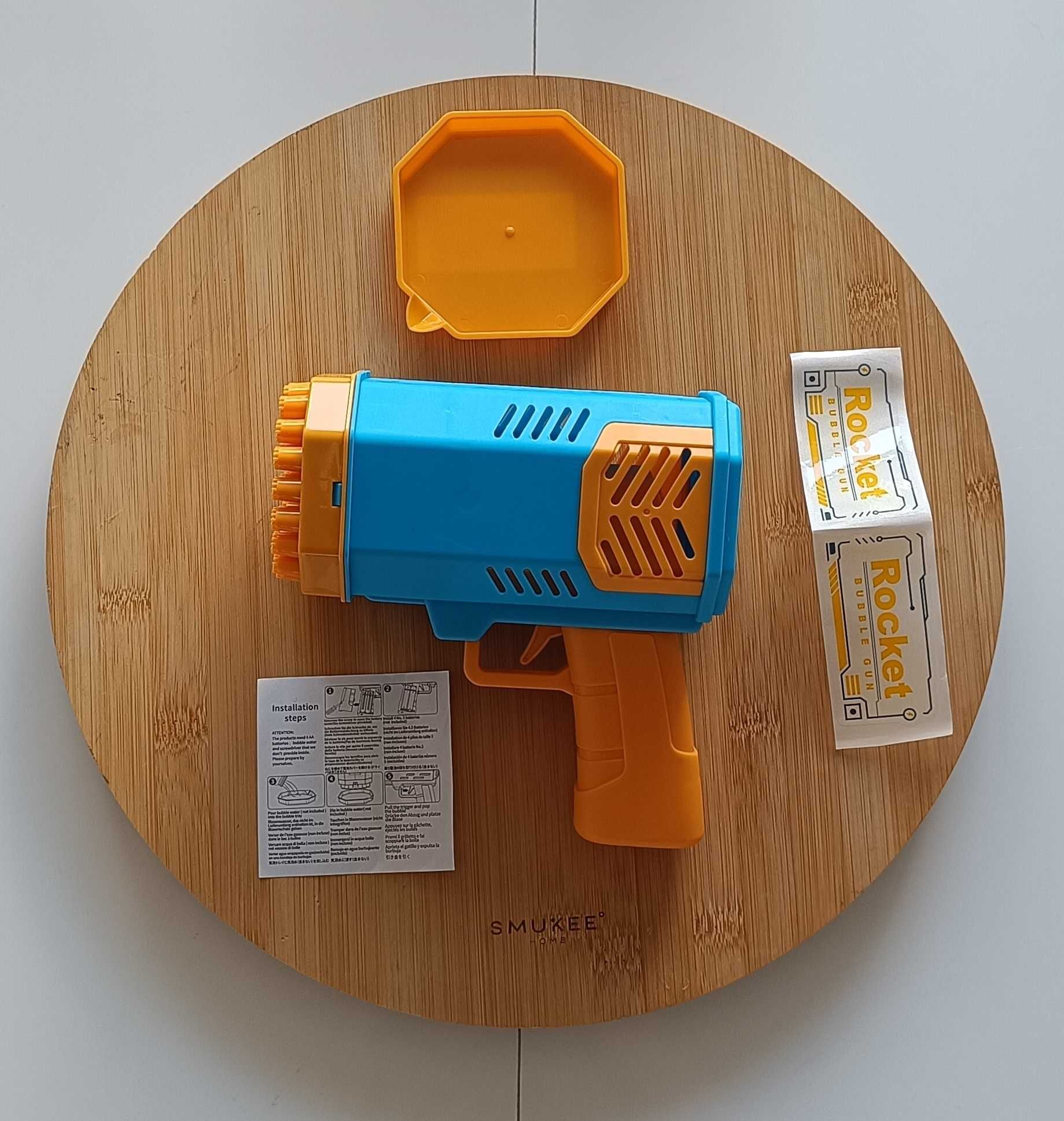 Pistolet Do Baniek Mydlanych 40 Otworów ZABAWKA BUBBLE GUN