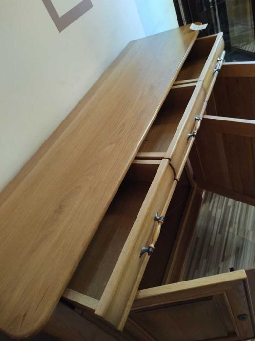 Komoda drewniana dębowa jasna elegancka solidna FV DOWÓZ