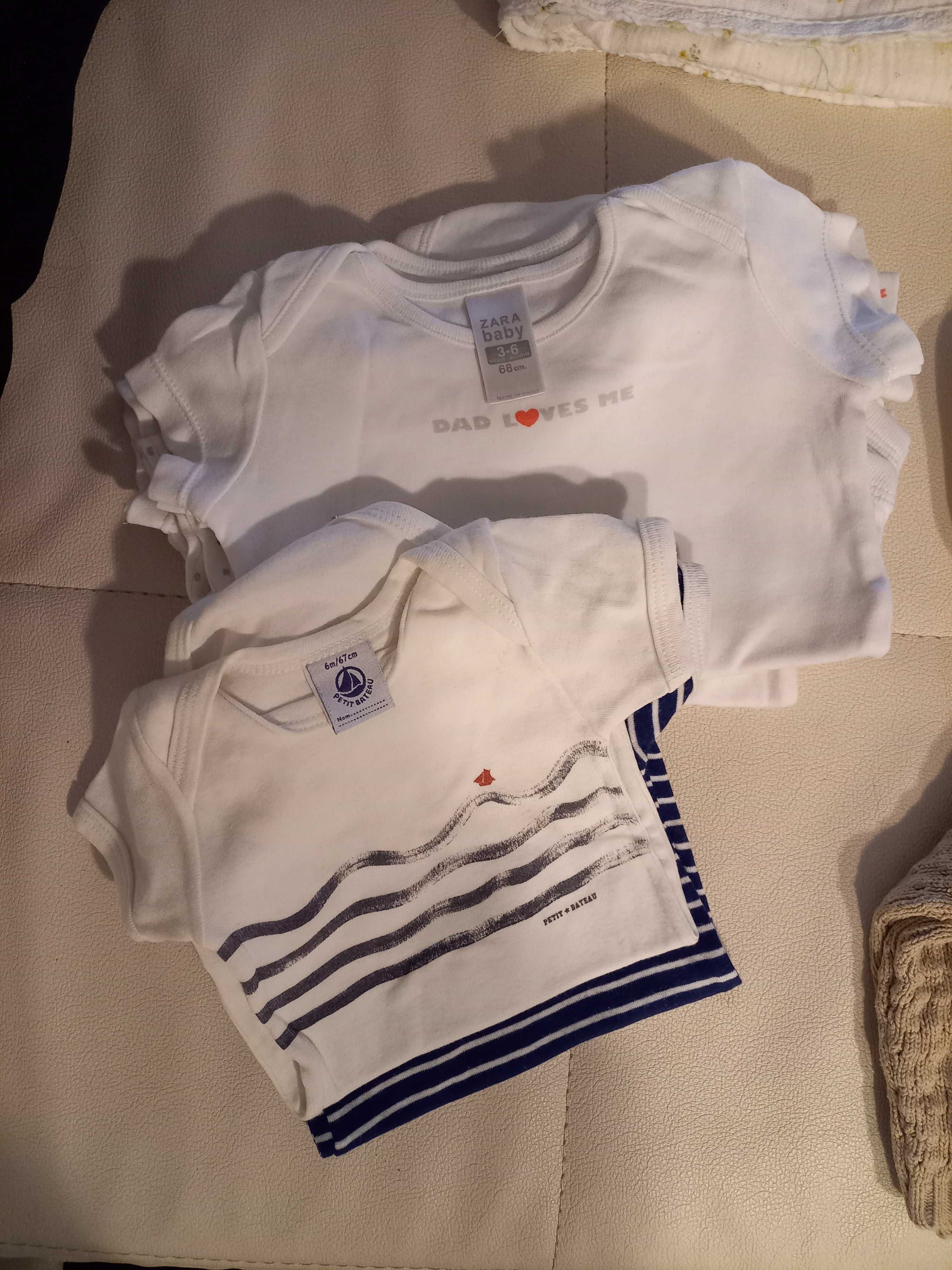7 Bodys bebé 3-6meses_"Petit Bateau" e zara envio gratis