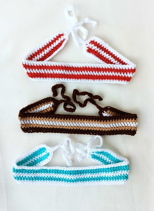 Fitas em crochet feitas à mão