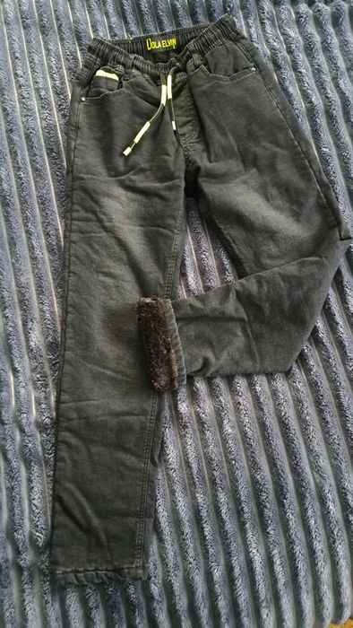 Утеплені джинси чорні