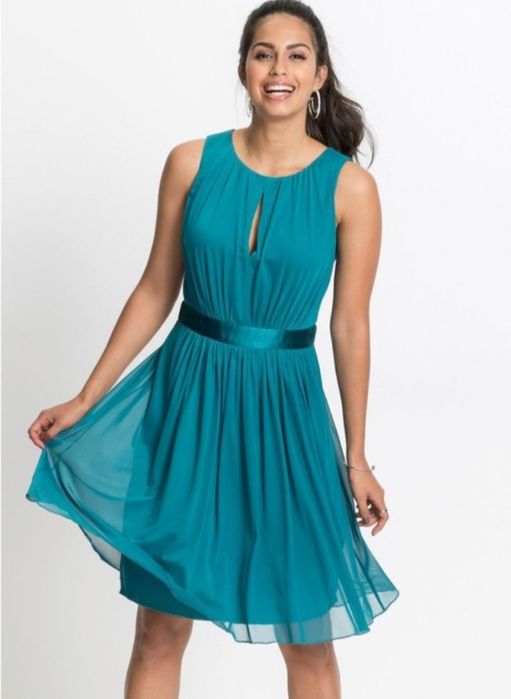 Wyprzedaż sukienka siateczka 44 46 wesele komunia chrzest