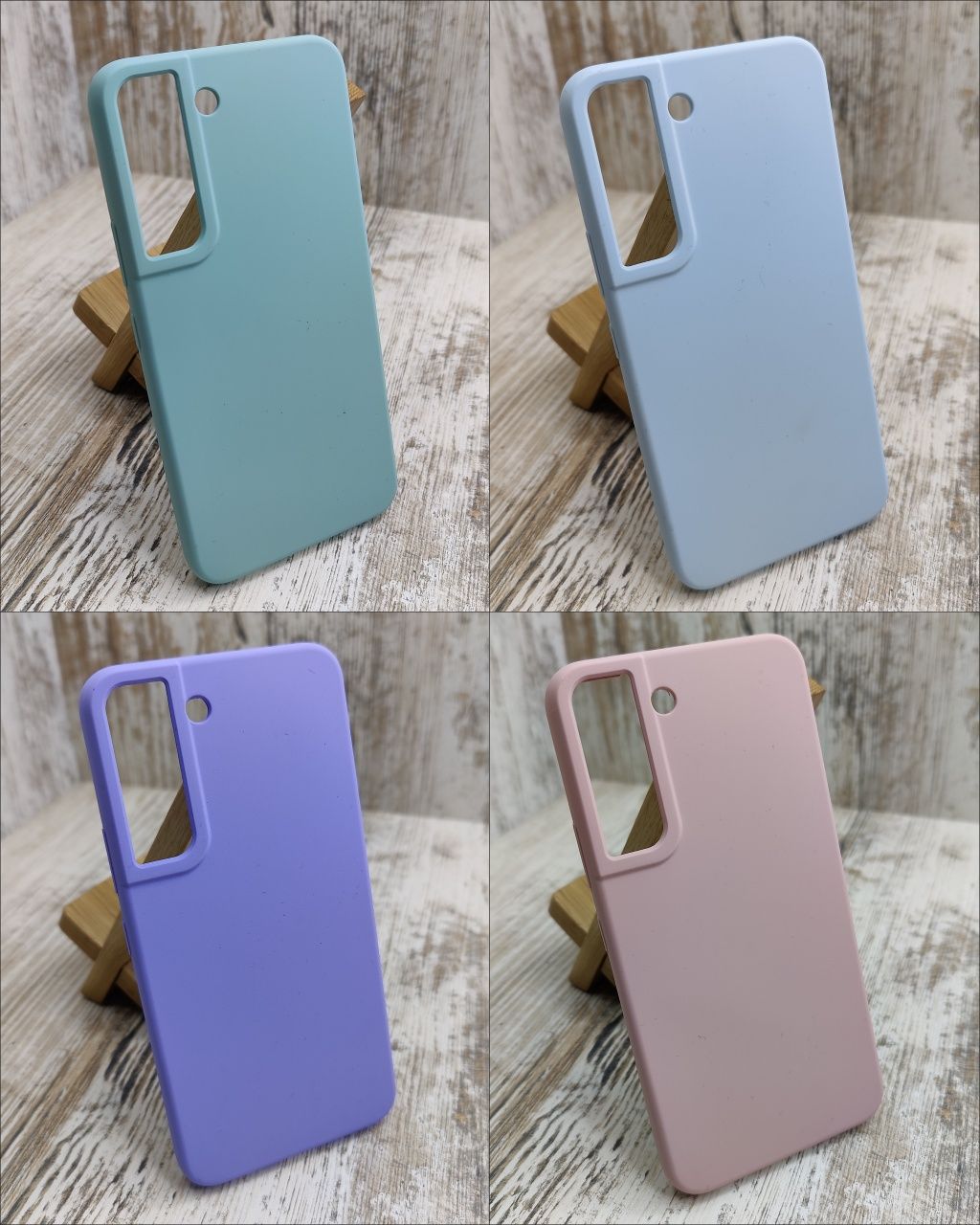 Не пачкаются! Чехол Silicone Case на Samsung S22 Софттач