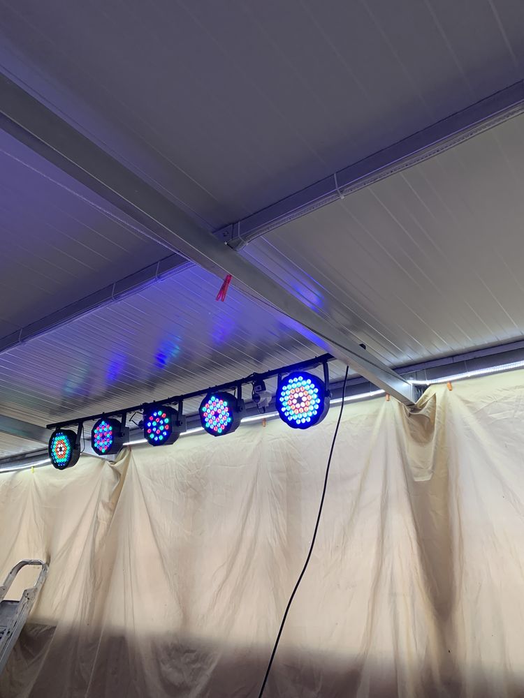 Barra led com 5 projetores dmx novos