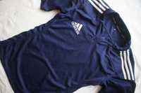 Adidas Koszulka damska L Adidas t-shirt L Styl Rugby granatowa 3 paski