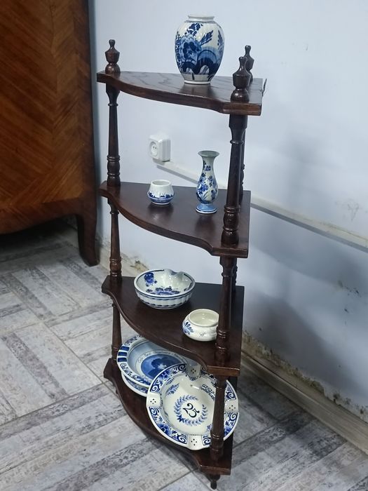 Дубова підвісна етажерка, підвісна кутова поличка