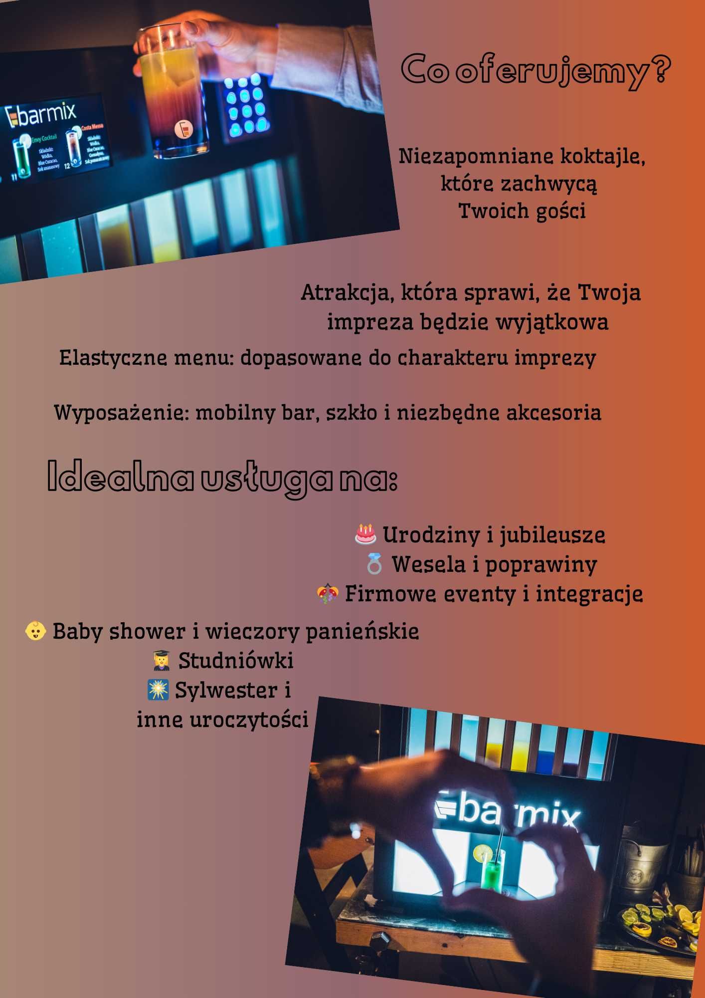 Barman na wesele/ imprezę/ BARMIX/ Automatyczny BARMAN