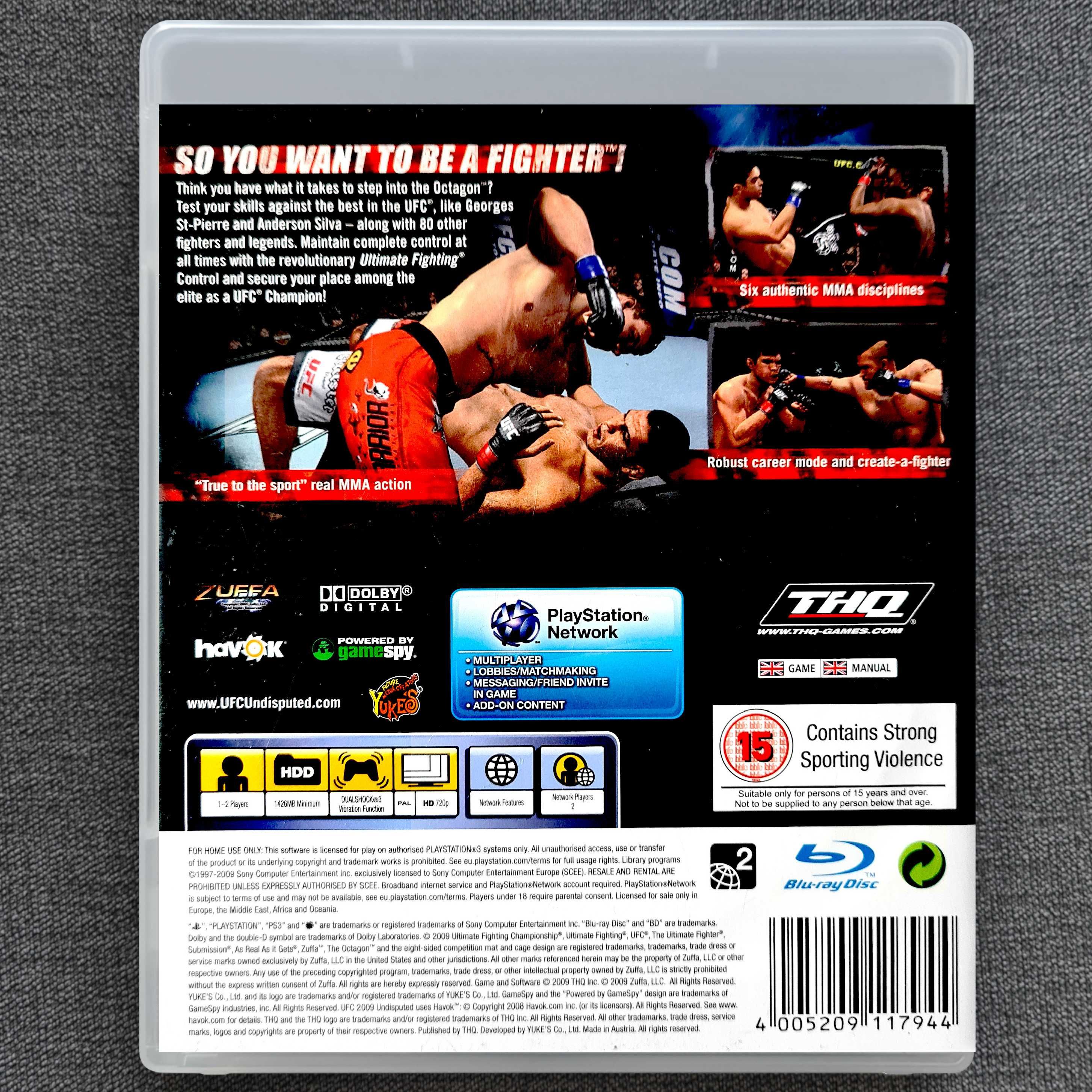 UFC Undisputed 2009 Ps3 MMA Pudełkowa