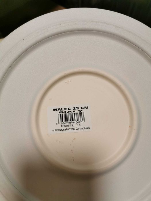 2 Osłonki na doniczki Walec 23cm biały Ceramik
