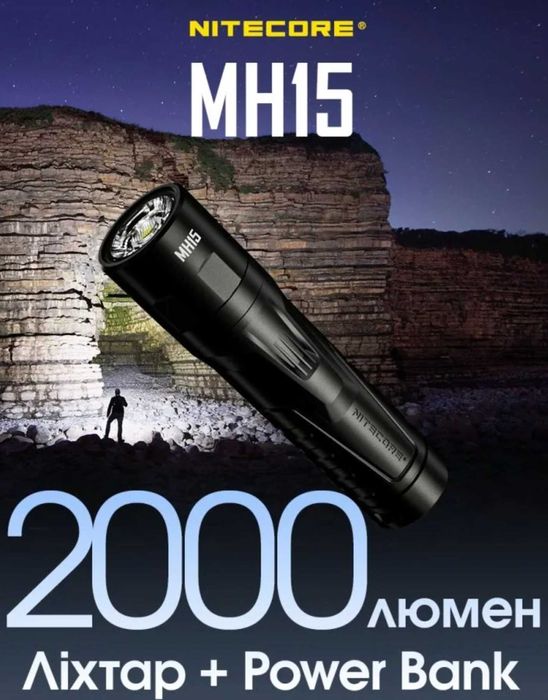 Nitecore MH15 2в1 Ліхтар Кишеньковий + Power Bank 5000 mAh