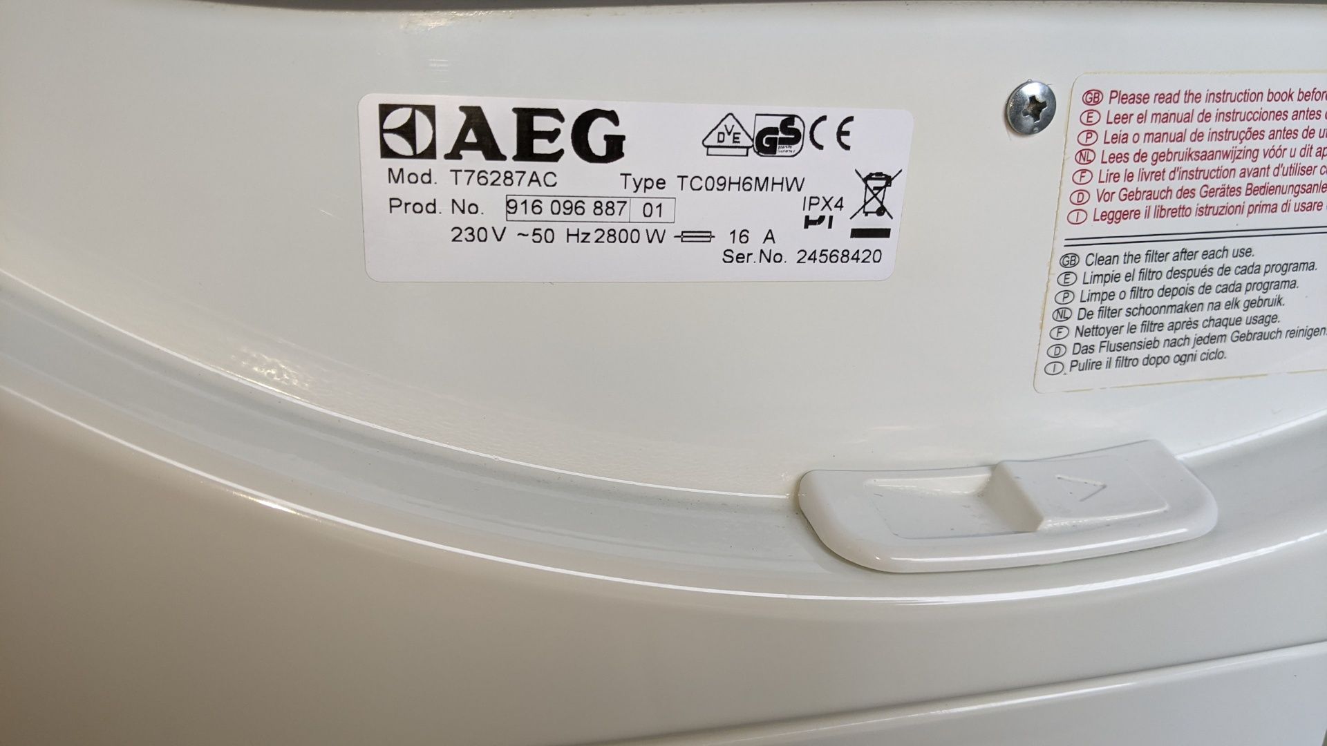 Сушильна машина AEG 8 kg/Сушка для одягу