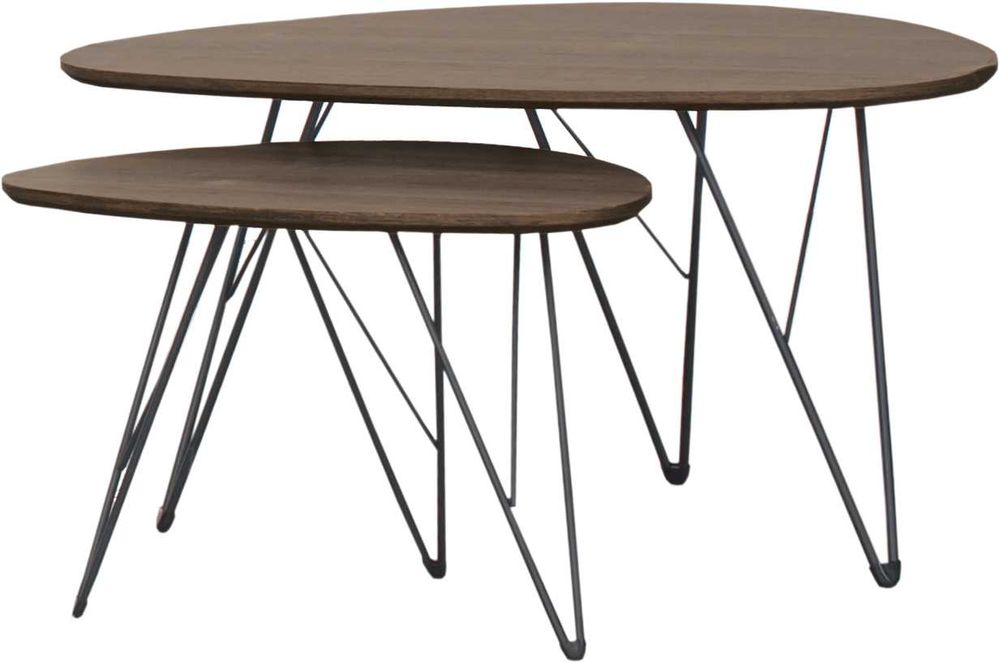 Zestaw dwóch stolików Sieno (ciemny orzech) Bodzio stolik kawowy