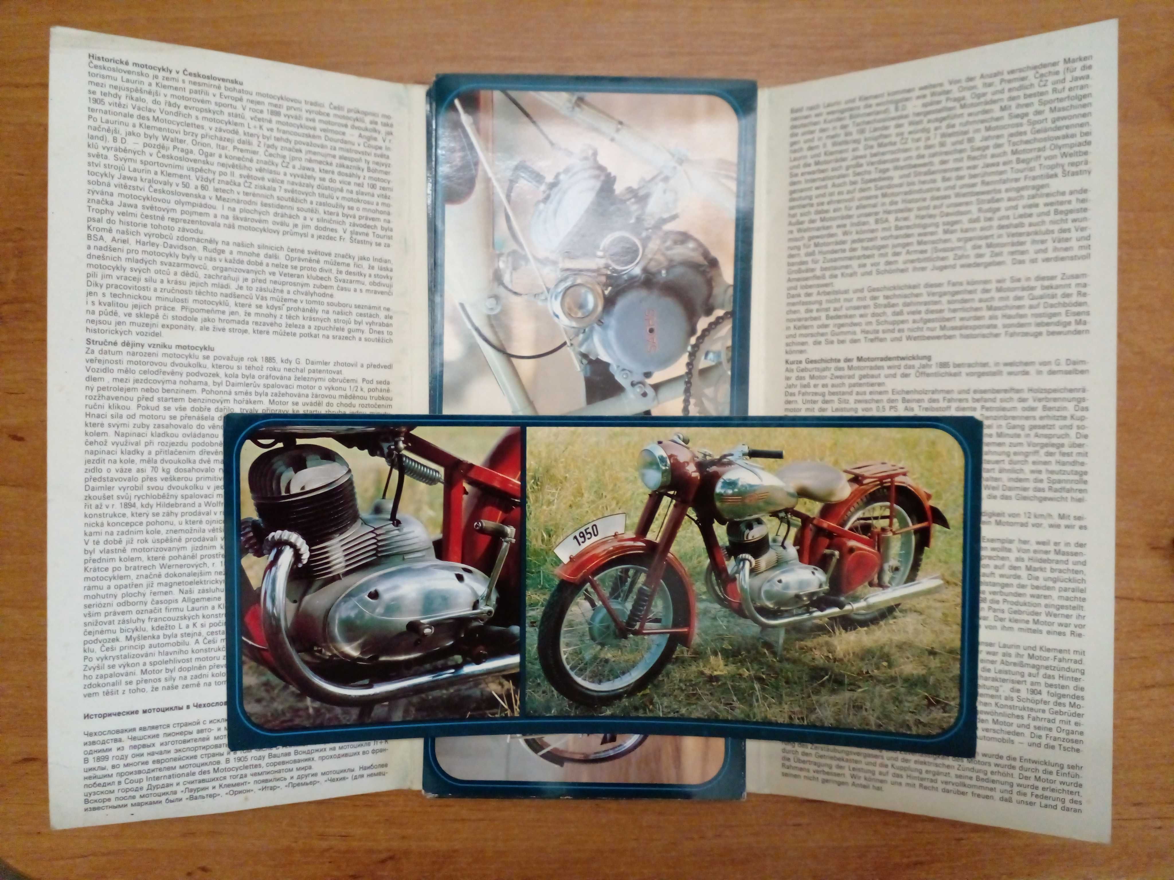 Historicke Motocykly. Набор из 21 цветной открытки