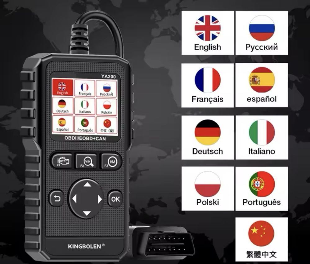 Skaner,testet,komputer diagnistyczny Kingbolen YA200 obd2,obd