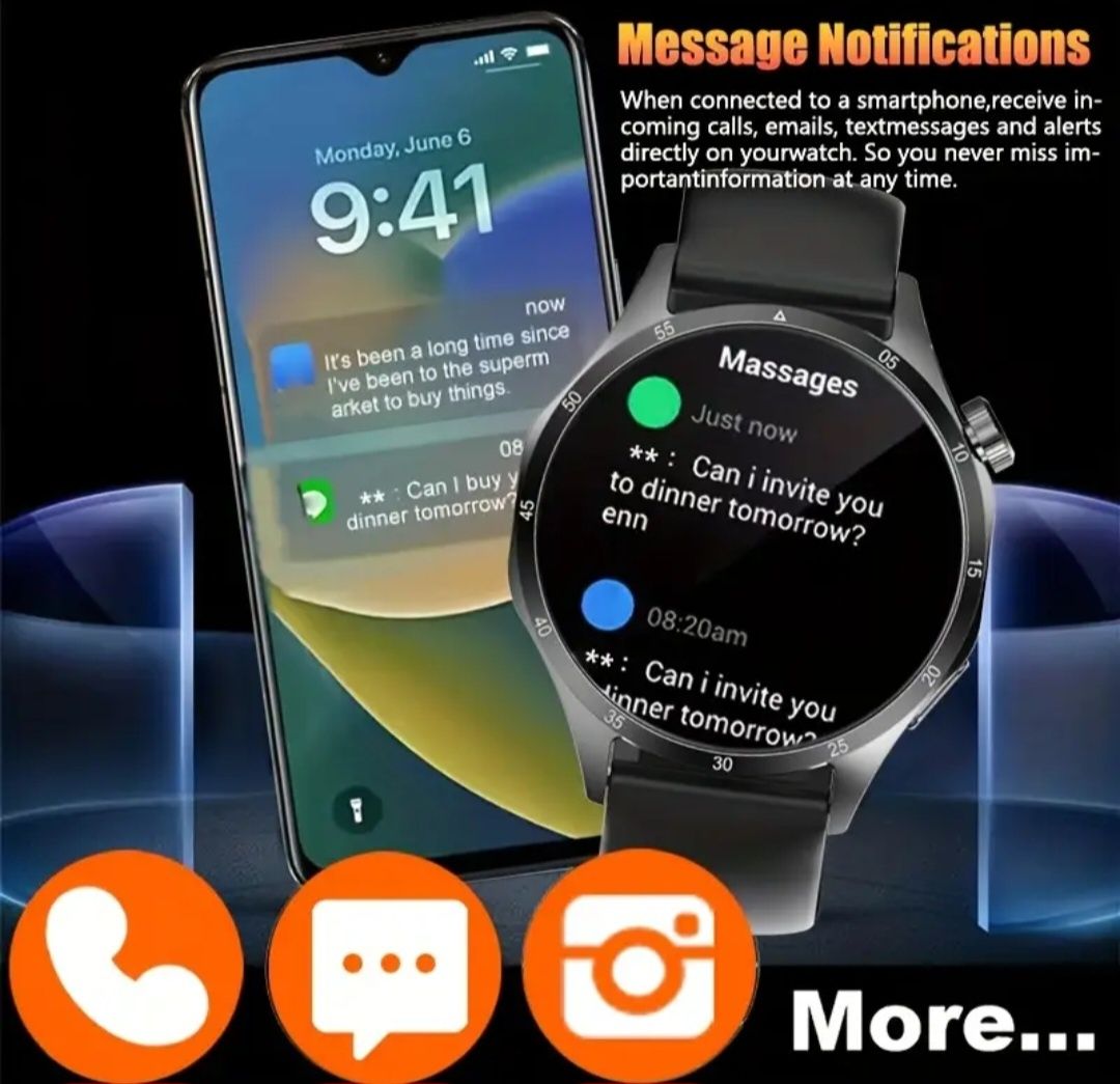 SmartWatch S11 Steel Black dwa paski w zestawie bransoletka i sylikon