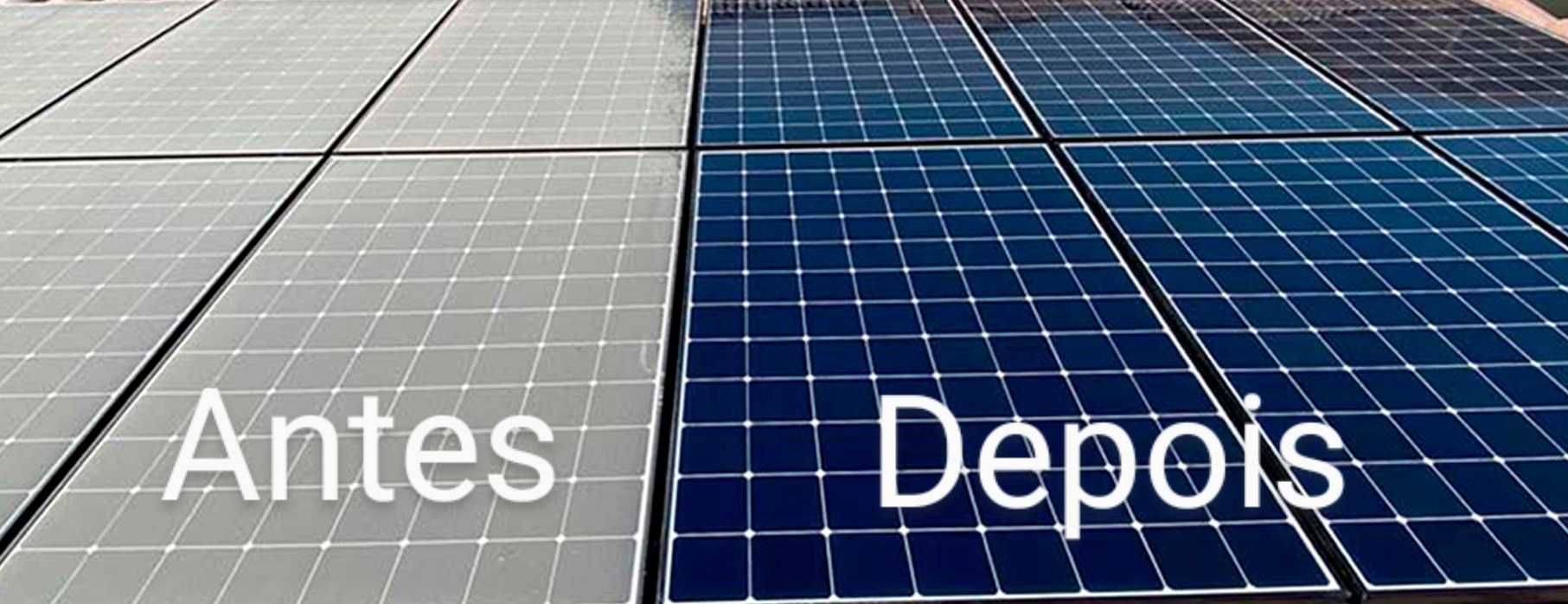 Limpeza automática de painéis solares