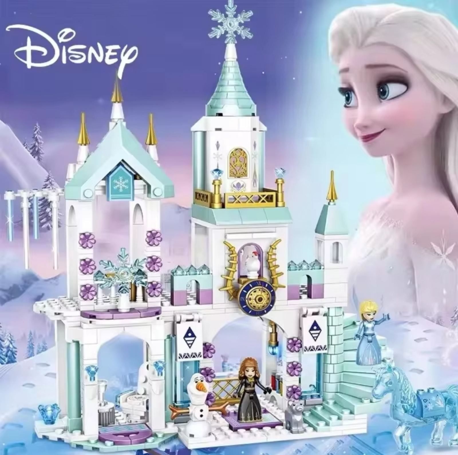 Конструктор Miniso Disney замок Эльза 742 шт блоков Lego
