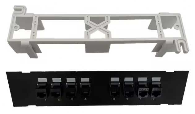 Patch panel 8 portas Cat.6