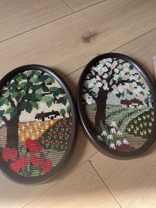 Obrazki haft krzyżykowy retro vintage