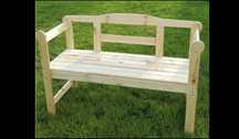 Stabilna Ławka Ogrodowa Parkowa 2 Osobowa Drewniana 125x75x45cm Nowa