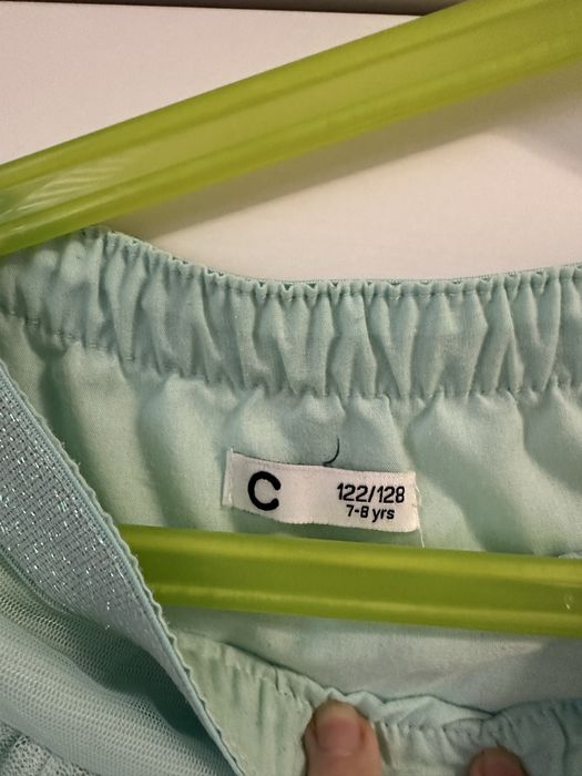 Miętowa warstwowa spódniczka tiulowa Cubus 122 / 128 tutu