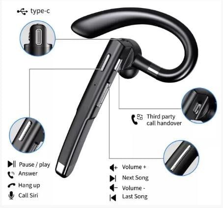 Бездротова гарнітура bluetooth YYK-520 з зарядним кейсом 8 год. роботи