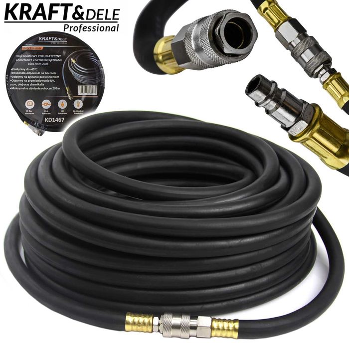 KRAFT&DELE Wąż Przewód Zakuwany Pneumatyczny 20m 10x17mm 20bar KD1467