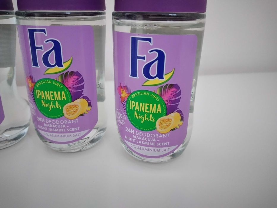 nowy zestaw 3x 50 ml jaśmin marakuja FA Ipanema Night roll on kulka