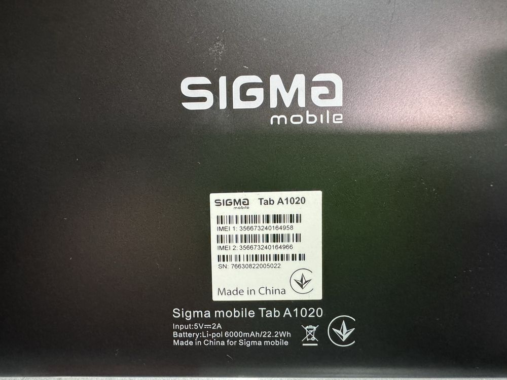 Планшет Sigma mobile Tab A1020 4G Dual Sim Grey