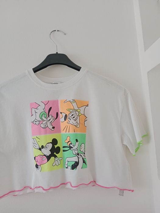 Bluzka damska z nadrukiem myszka Miki Bershka s