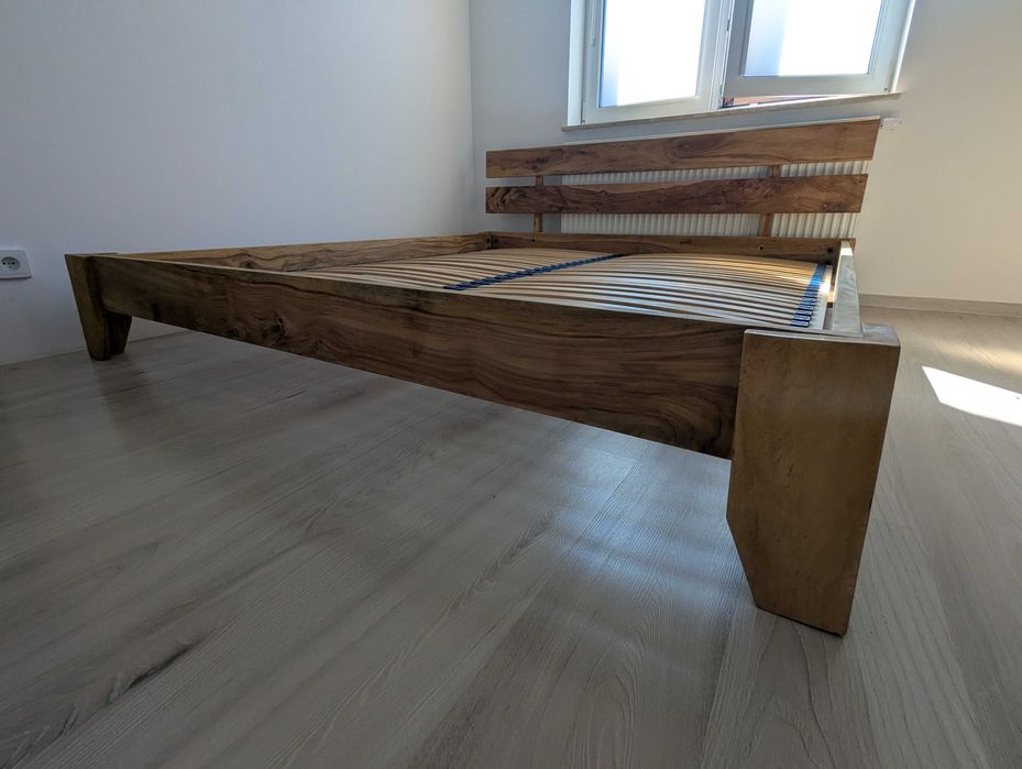 Stelaż Łóżko lite drewno Palisander ze stelażem 180x200