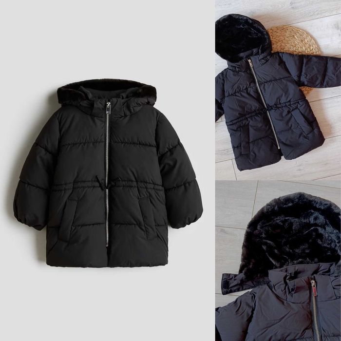 Подовжена зимова куртка від h&m ріст від 104 до 140 см