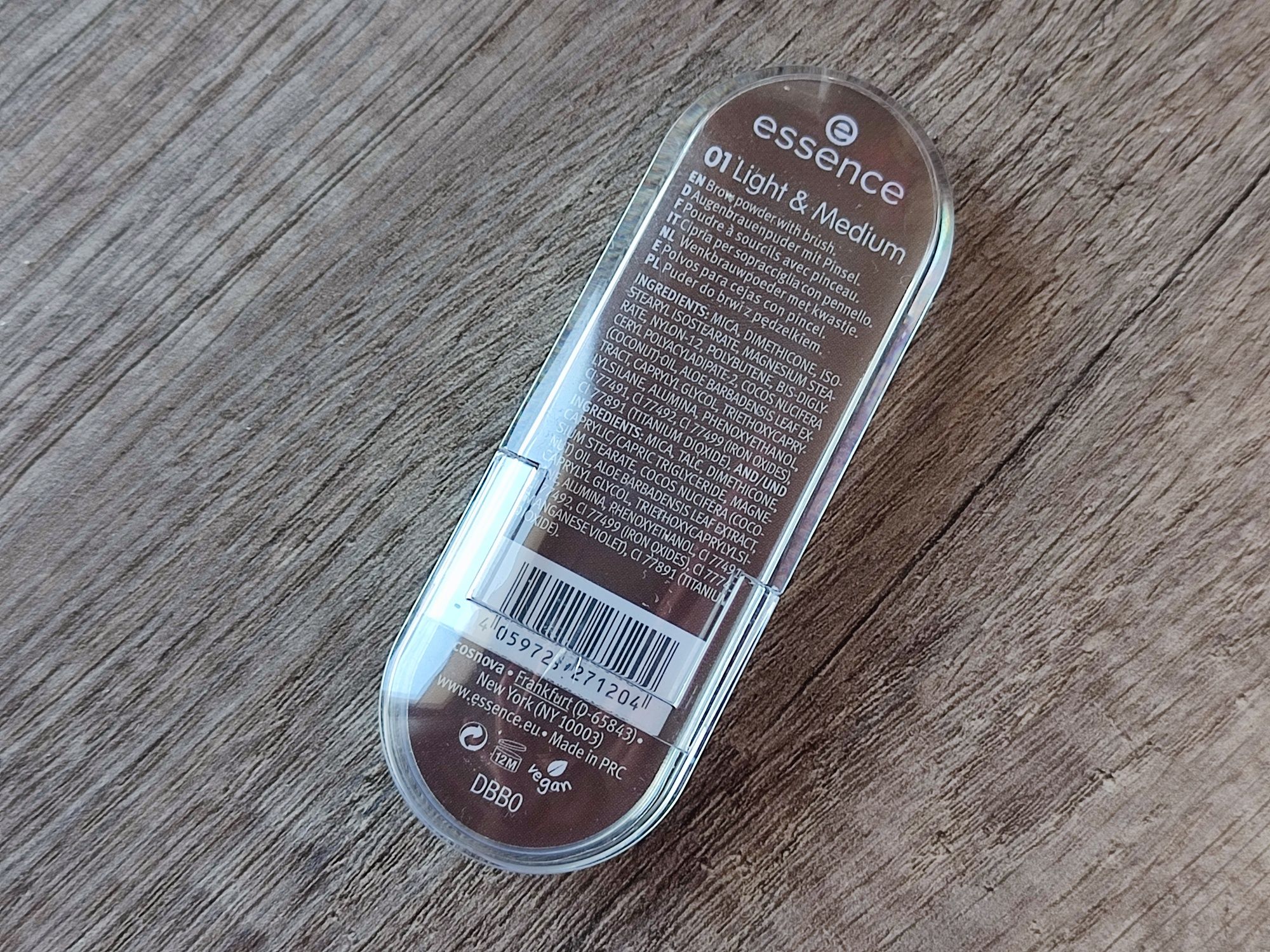 Essence brow powder set 01 light & medium puder do brwi z pędzelkiem