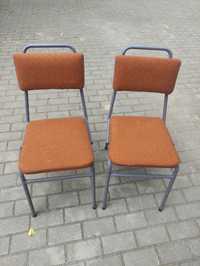 Krzesła tapicerowane PRL zabytek