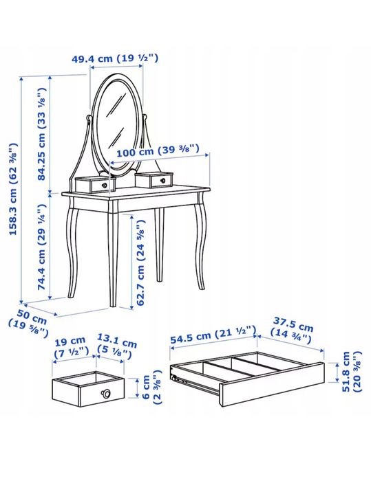 Toaletka IKEA Hemnes