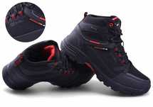 Buty Męskie Zimowe BADOXX SoftShell za kostkę czar/czerw r.44 wys.24h