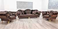 Zestaw wypoczynkowy PRESTON BIG chesterfield sofa fotele pikowane