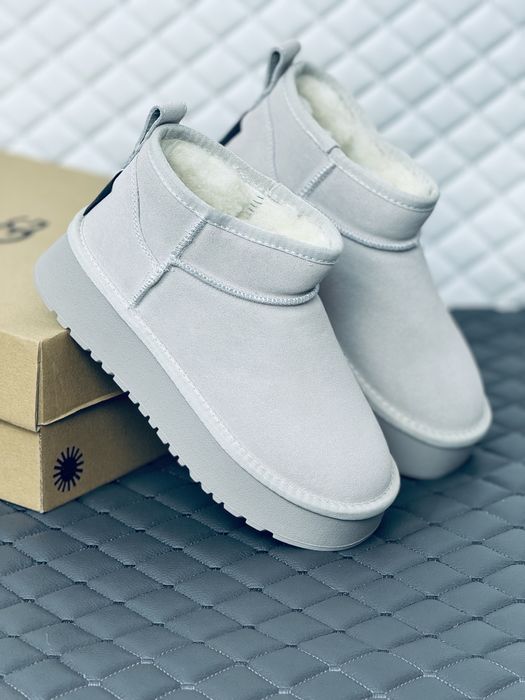 Ugg ultra mini latte zamsh platform Угг ультра міні змшеві на платформ