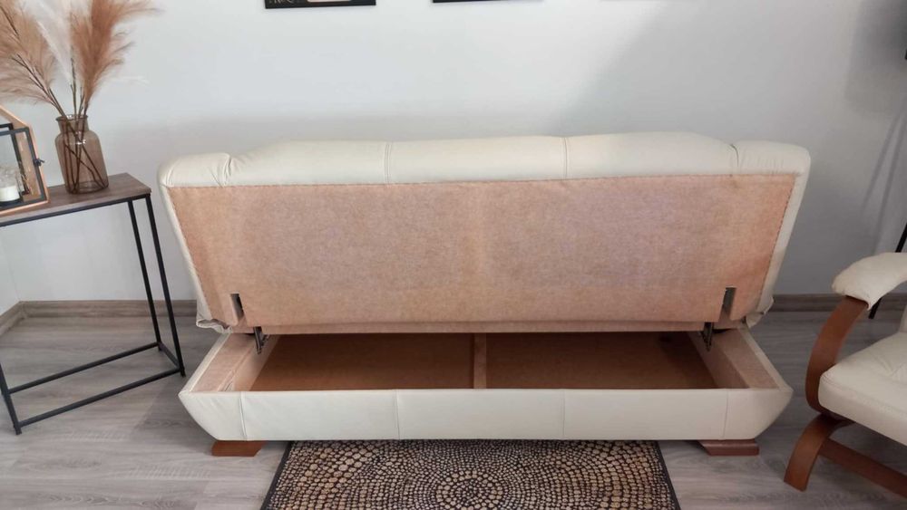 Kpl kanapa Porto z Finką ze skóry naturalnej  dostępne od ręki