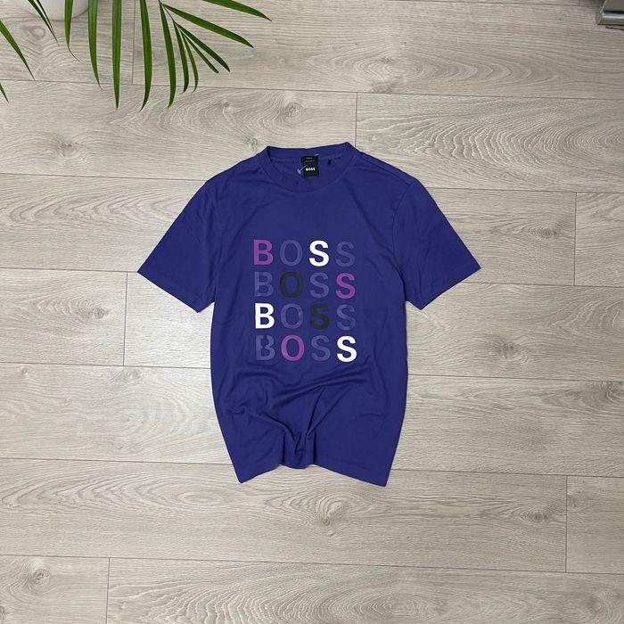 НОВА Фіолетова Футболка Босс BOSS BIG 4 BOSS, Розмір M, Оригінал
