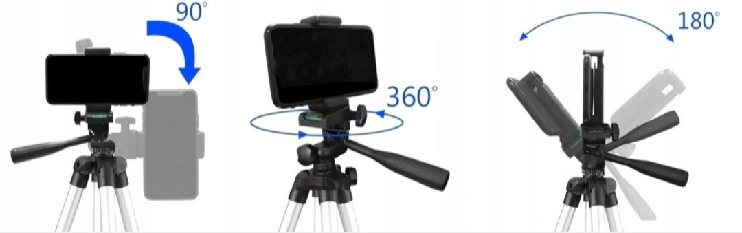 Statyw uchwyt na telefon kamere tripod 3 w 1 pilot bluetooth