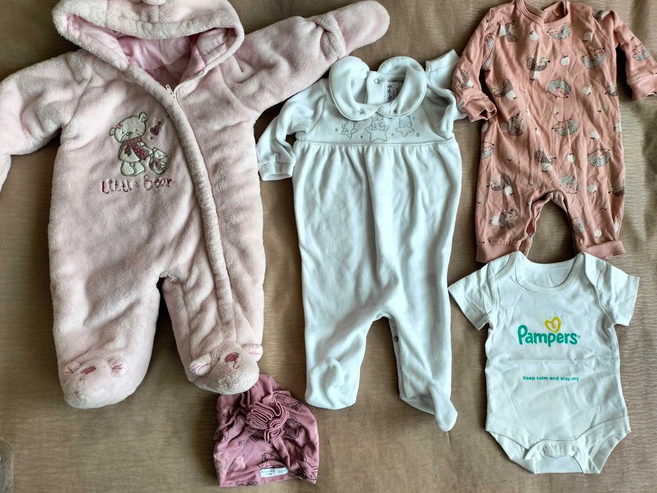 Pajacyk 2-4 mc, body  r. 0-3 mc, cena za 5 szt.