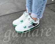 Damskie Jordan 4 white green sneakersy modne obuwie sportowe 36-41