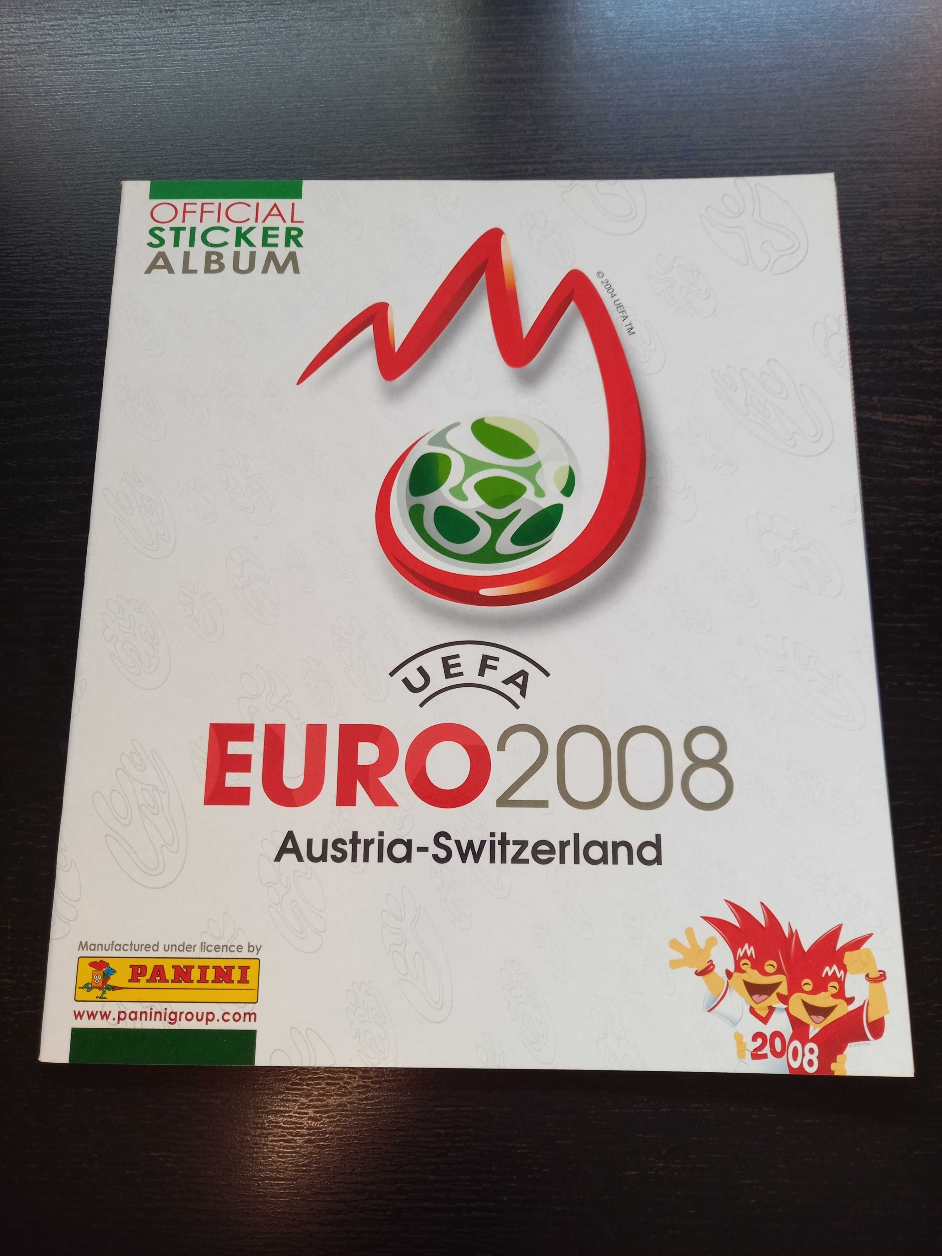 Caderneta de cromos futebol UEFA Euro Austria-Suíça 2008 da Panini