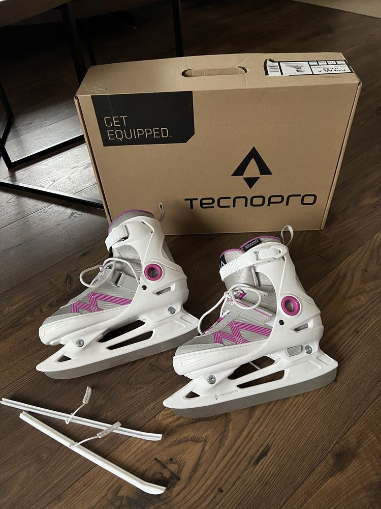 TECNOPRO Flash Girl 2.0,regulowane łyżwy-j.nowe_33-36