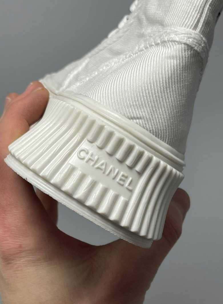 chanel sneakers platform ‘white’ кросівки