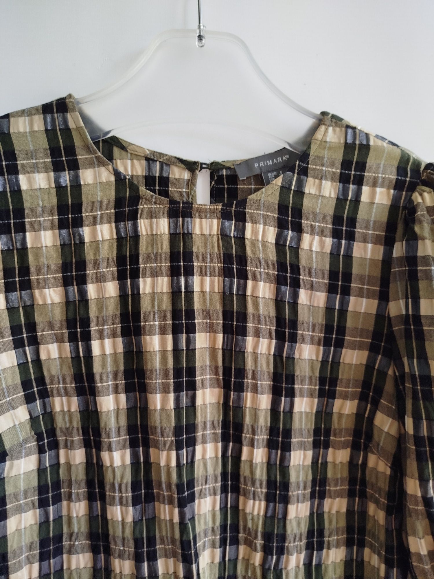Nowa elegancka bluzka damska w kratę Primark 36 S