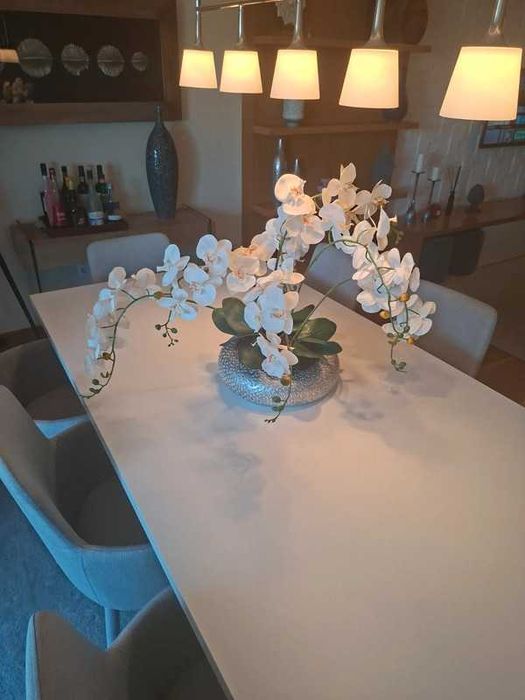 Orquidea artificial em vaso para centro de mesa
