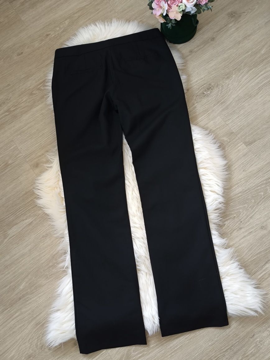 Massimo Dutti eleganckie czarne klasyczne spodnie M