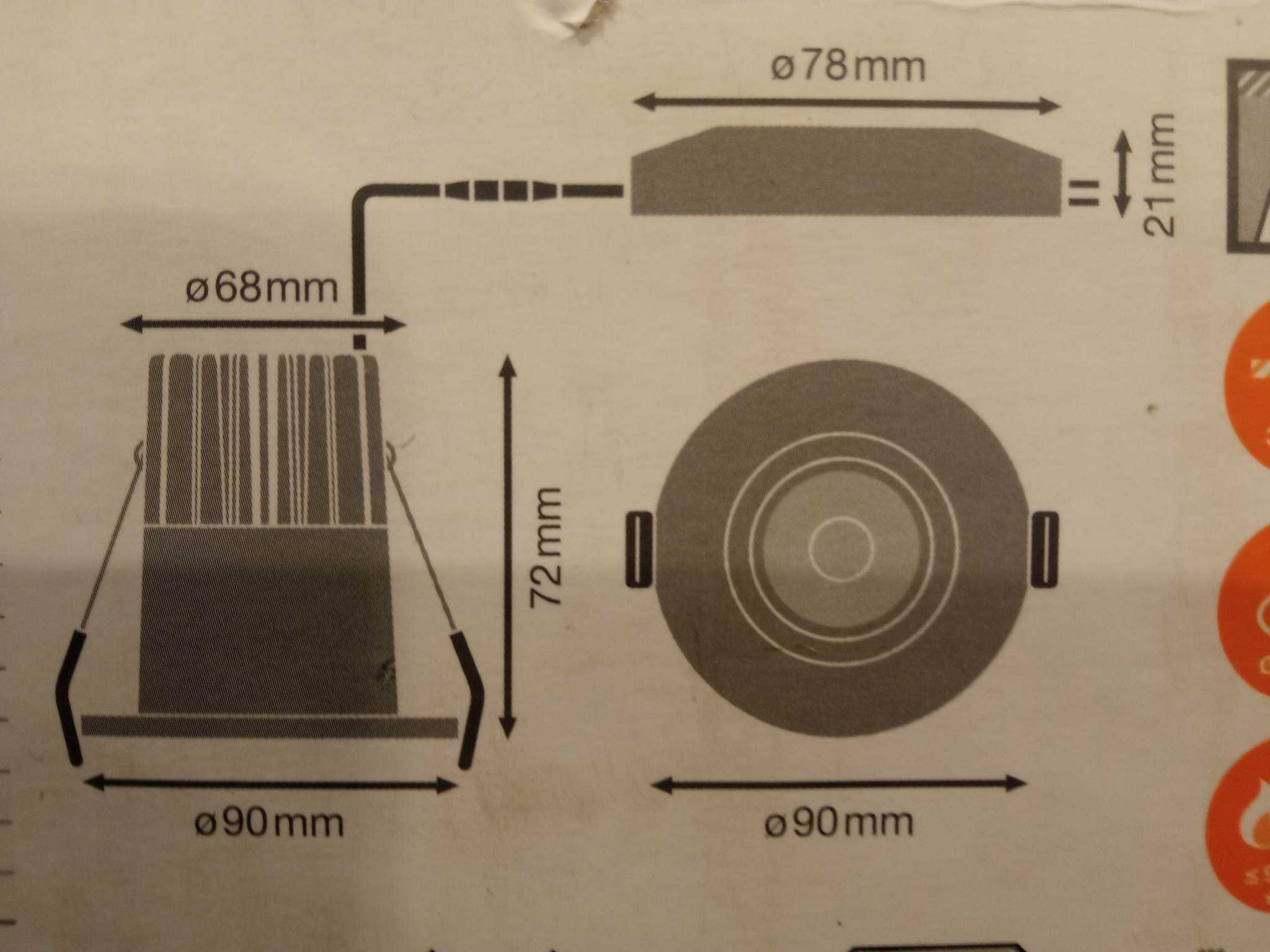 Źródło światła KOMPLET 2szt. SPOT FIREPROOF 7 W 3000 K IP65/IP20 WT